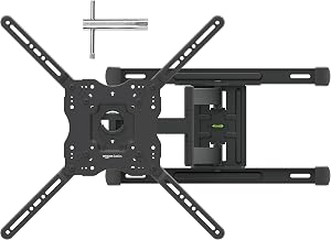 Amazon Basics Full Motion TV Wall Mount with Horizontal Post Installation Leveling for 32&