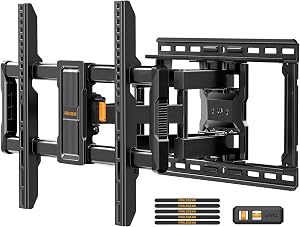 Perlegear UL-Listed Full Motion TV Wall Mount for 42–97 Inch Flat Curved TVs up to 132 lbs