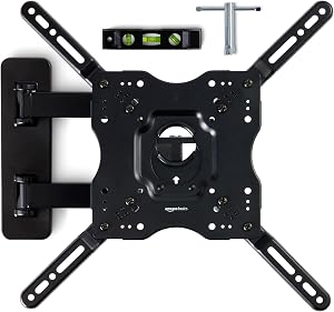Amazon Basics Full Motion Articulating TV Wall Mount, with Swivel and Tilt, for 26" t