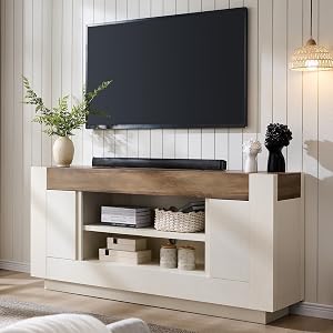 OKD Modern 70" TV Stand, Entertainment Center for TVs Up to 80", Media Console w